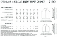 Knitting Pattern - Sirdar 7190 - Husky Super Chunky - Cardigans